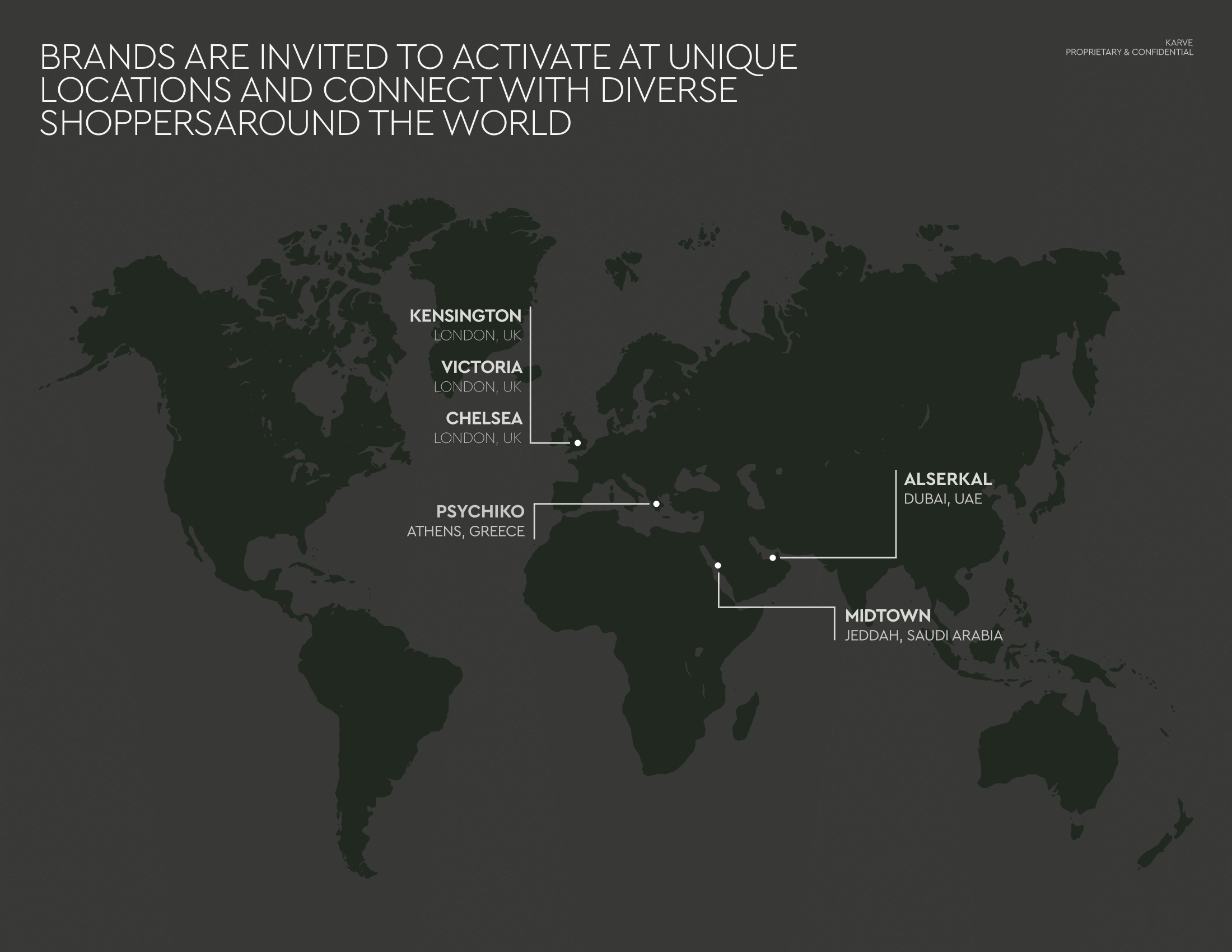 KARVE studio locations around the world